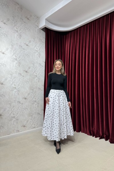 BBC PUANTİYE ETEK - BEYAZ