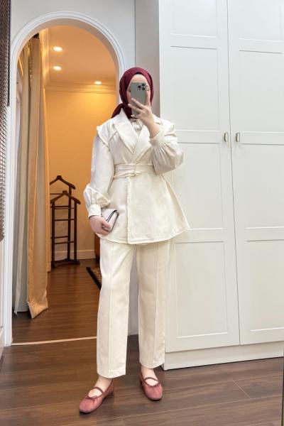 BBC PÜSKÜL YELEKLİ TAKIM - BEJ