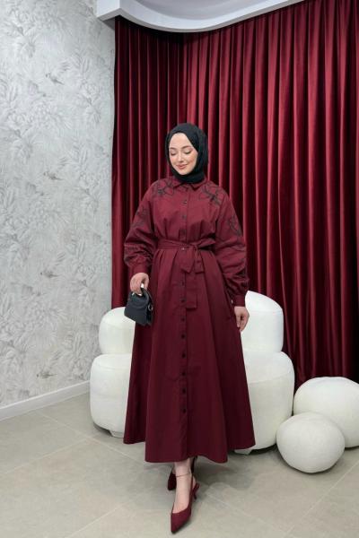 BBC RİAN ELBİSE - BORDO