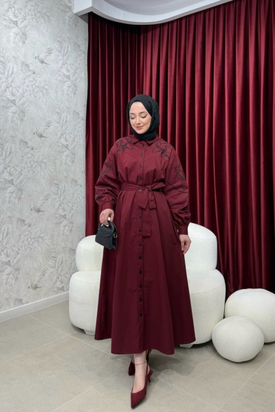 BBC RİAN ELBİSE - BORDO