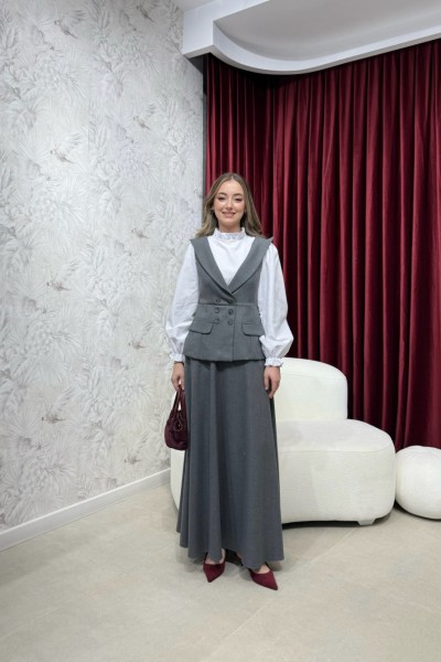 BBC ROWAN JİLE ELBİSE - ANTRASİT