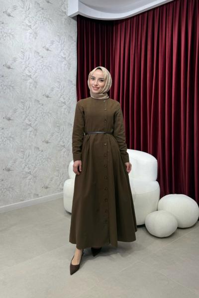 BBC ROWENA ELBİSE - KAHVE