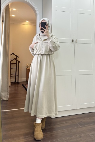 BBC SARA ELBİSE - BEJ