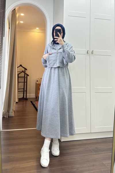 BBC SARA ELBİSE - GRİ