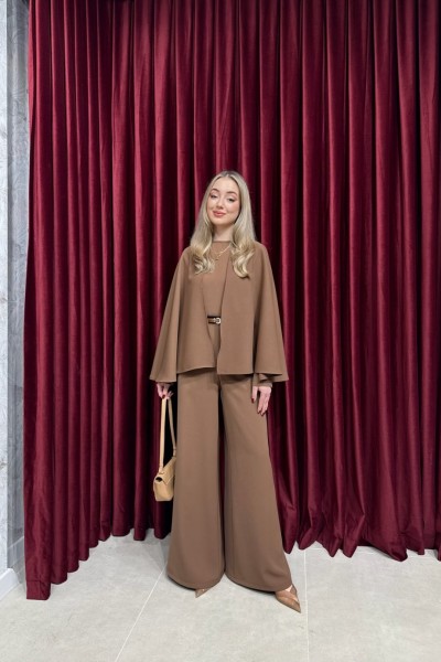 BBC SCARF TAKIM - KAHVE