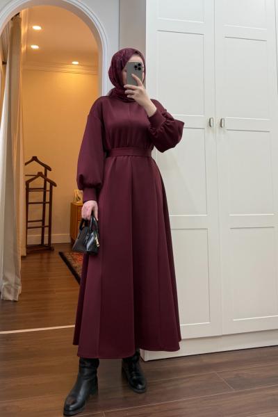 BBC SCARLET ELBİSE - BORDO