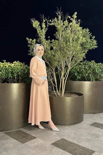 Bbc Shine Ceketli Crop Takım - Pudra