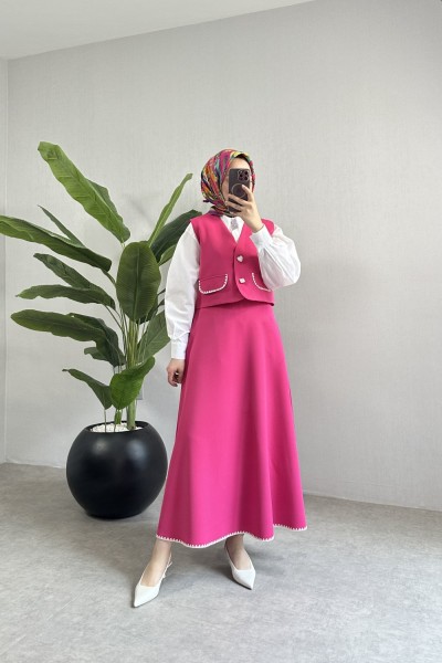 BBC SHİNE YELEKLİ TAKIM - FUŞYA