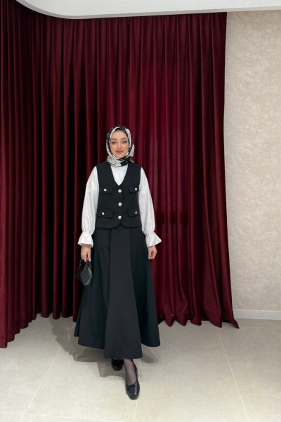 BBC SİLVER YELEKLİ TAKIM - SİYAH