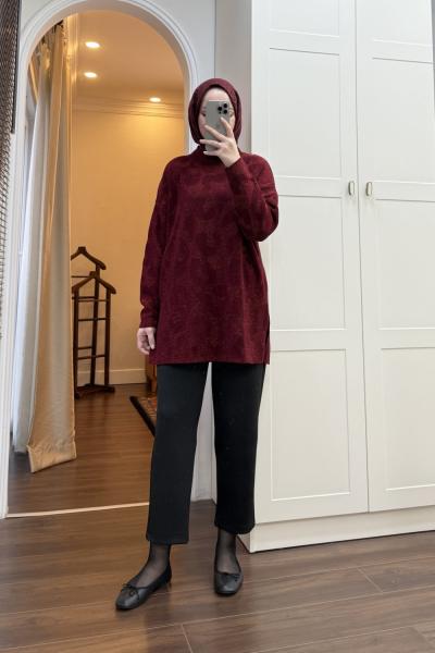 BBC SİMLİ KAZAK - BORDO