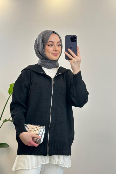 Bbc Simli Hırka - Siyah