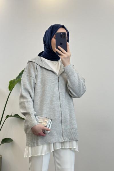 Bbc Simli Hırka - Gri