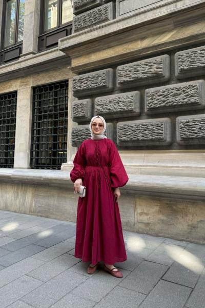 BBC SOFT ELBİSE - VİŞNE