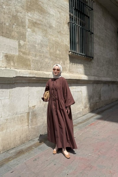 BBC SOFT ELBİSE - KAHVE