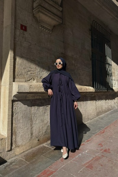 BBC SOFT ELBİSE - LACİVERT