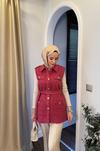 BBC TÜVİT YELEK - PEMBE