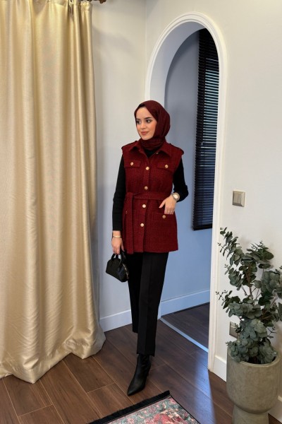 BBC TÜVİT YELEK - BORDO