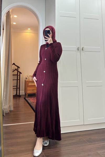 BBC VERONA ELBİSE - BORDO