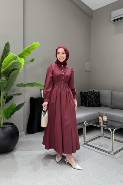 BBC VİONTA ELBİSE - BORDO