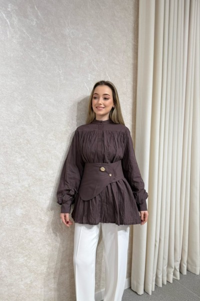 BBC VUAL GÖMLEK - KAHVE