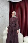 BBC WENDY ELBİSE - BORDO