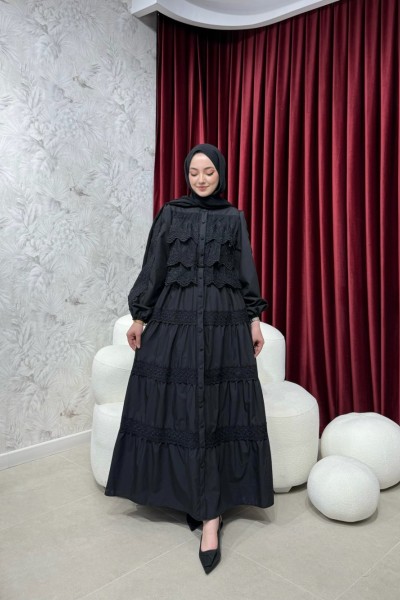 BBC WENDY ELBİSE - SİYAH