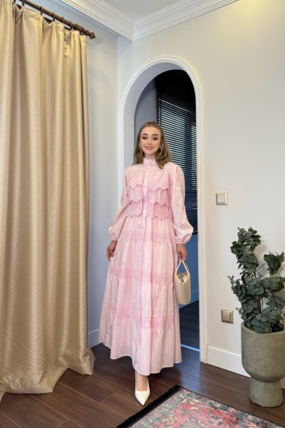 BBC WENDY ELBİSE - PEMBE