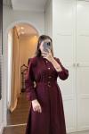 BBC WİLLY ELBİSE - BORDO