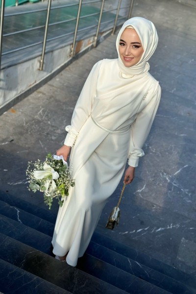 Bbc Zeray Elbise - Ekru