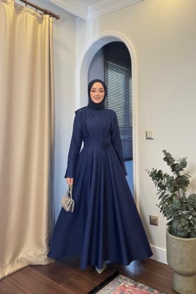 ISABELLE ELBİSE - LACİVERT