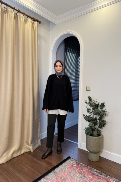 MARA YUMOŞ KAZAK - SİYAH